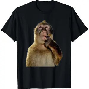 Thinking Monkey Meme funny T-Shirt Unisex