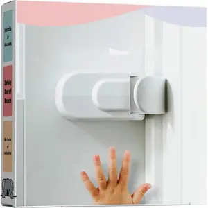 Snap-On Door Lock for Child Safety - Kids Can't Reach or Defeat - No Tools or Adhesives Required - Works With Door Knob, Lever or Handle - Childproof Safety Locks for Toddler, Baby and Child Proof High Chair Car Seat