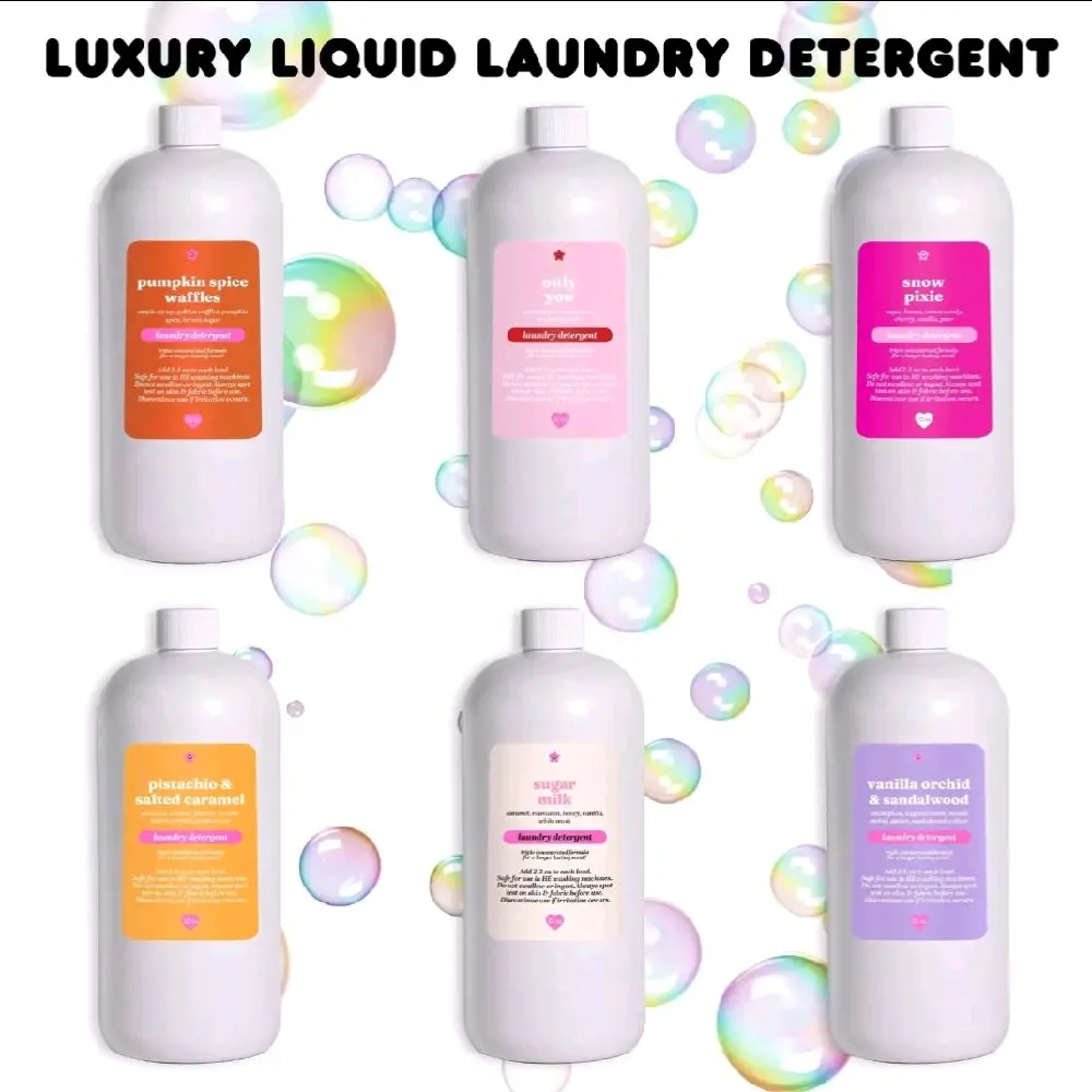 Pistachio Salted Caramel Scented Liquid Laundry Cleaner Detergent - Luxury Liquid Detergents - 32oz Household Scented Laundry Detergent - Long-lasting Scent