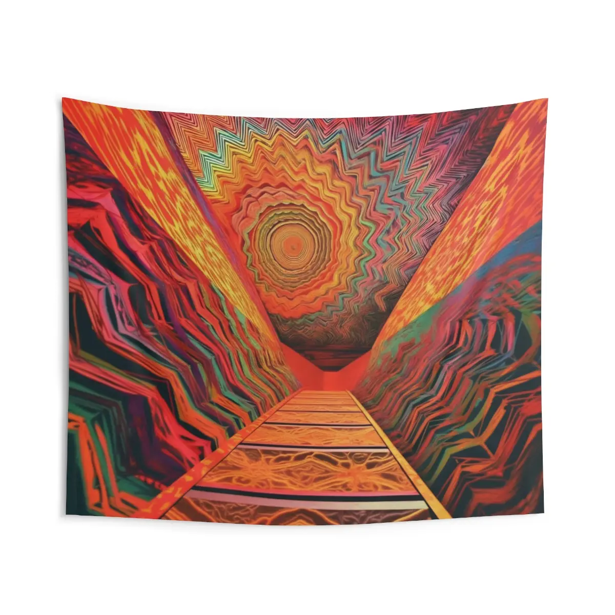 Psychedelic Geometric Tapestry Decor Room