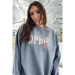 Simple Est Year Mock Neck Sorority Crewneck
