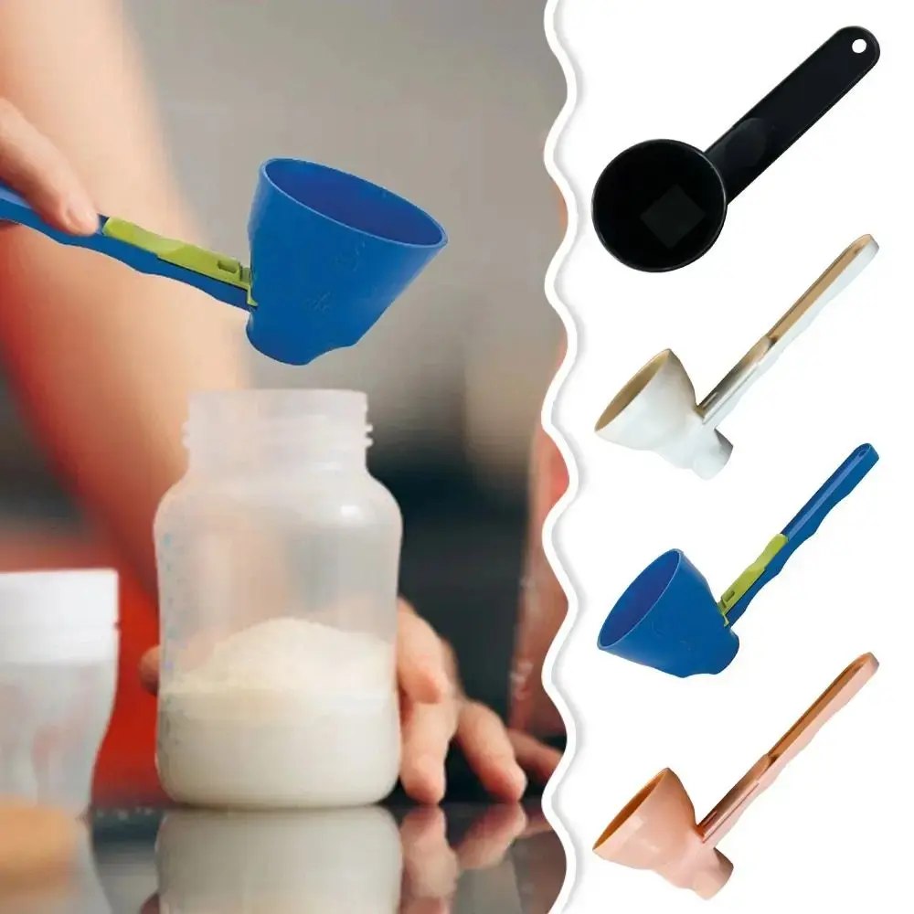 Buy 1 Get 2 Free Mini Funnel Set of 3 - BPA-Free Plastic Kitchen Utensil with Sliding Scoop and Container, Ideal for Pre Workout Supplements, Coffee Mixes