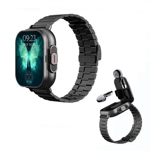 D8 smart watch tws 2 in 1 bluetooth headset, full screen touch, smart bracelet, call music sports, health monitoring, make and receive calls, listen to music, suitable for women, men and teenagers, birthday holiday gifts wearables outdoor