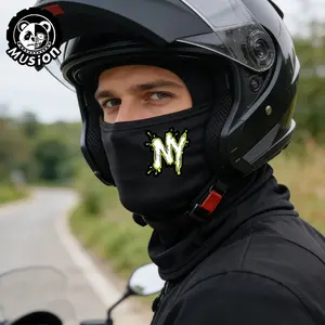Musion2026 NY Print Cycling Balaclava, Windproof Sunscreen Outdoor Mask, Ideal for Cycling and Camping, All Seasons Casual Wear
