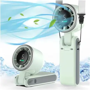 Portable Handheld Turbo Fan, 5 Gear Wind, Battery Operated, Up to 12 Working Hours, 3 IN 1 Hand Fan with Air Turbo Tech Cooling Fans for Outdoor Activities, Travel, Beach，Easter gifts, Father's Day gifts, World Cup