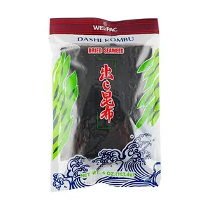 WELPAC Japanese Kombu Seaweed 113g - Thick Dried Kelp for Dashi Broth, Udon Soup Base, Chawanmushi