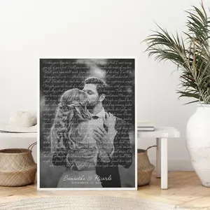Wedding Song Lyrics from Photo, Personalized First Dance Favorite Song, 1st Anniversary Custom Sign Framed, Mothers Day Gift Ideasy Gift, Anniversary Gifts For Him