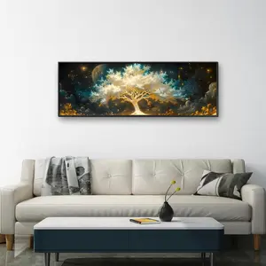 Starry Tree Pattern DIY Diamond Arts Colorful Painting Kit, DIY 5D Diamond Arts Colorful Painting Kit, Wall Art Decor for Home Living Room Bedroom
