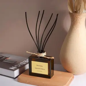 Amber Moss Scented Fragrance Diffuser Set, 100ML Dry Flower Reeds, Long-Lasting Scent, Adjustable Concentration, Holiday Gift Box
