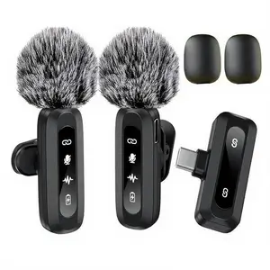 Wireless Microphone, Professional Compact Wireless Microphone for iPhone & Android Phone, Lapel Mic for Video Recording, Teaching, Interviews, Podcast