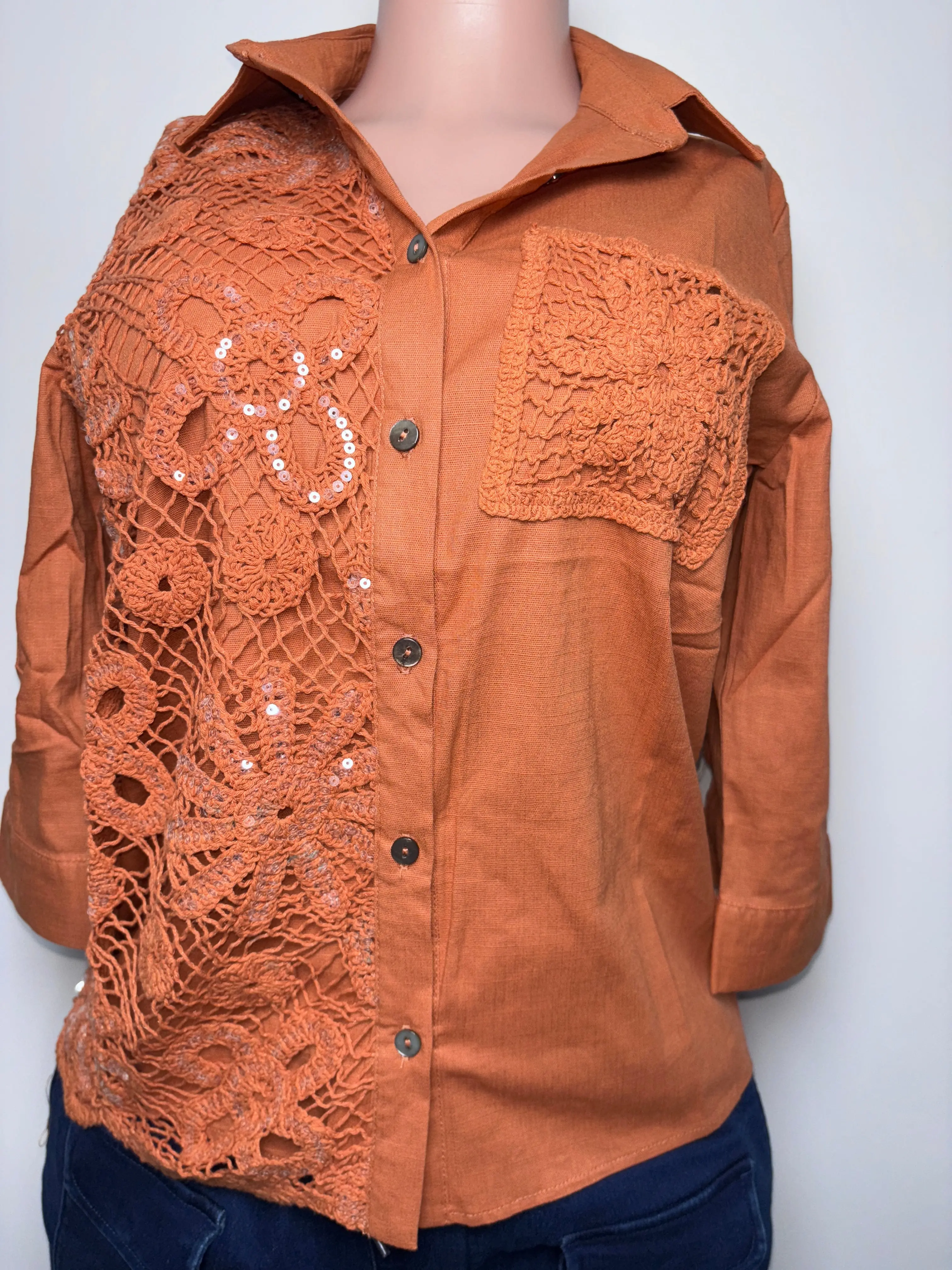 70872 Sunset Stitch Crochet Blouse