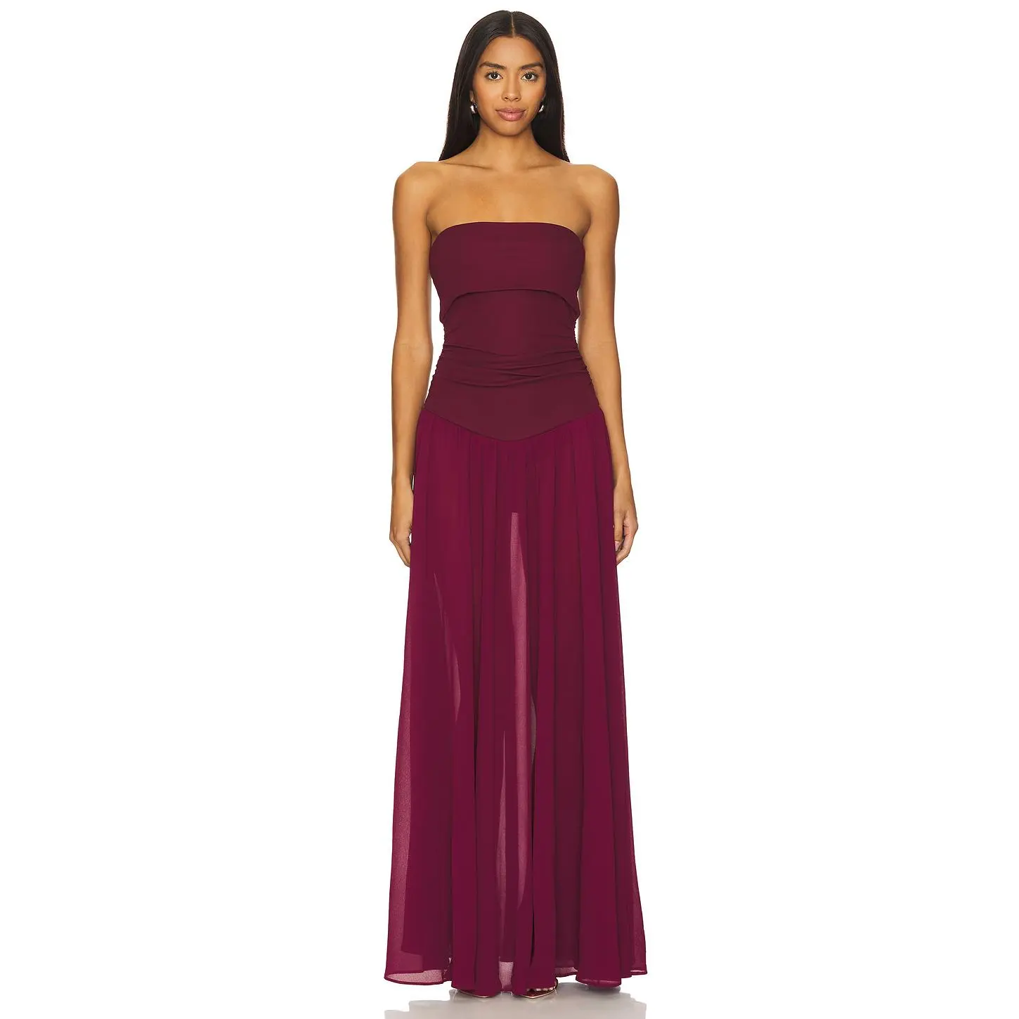 Camila Coelho Minji Maxi Dress in Maroon