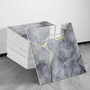 Self-Adhesive Marble Look Tile Stickers, 10/20/30 Sheets 30x30cm Thickened 2mm, Waterproof Wall Decal Moisture-Proof Decorative Kitchen Bathroom Wall Decor