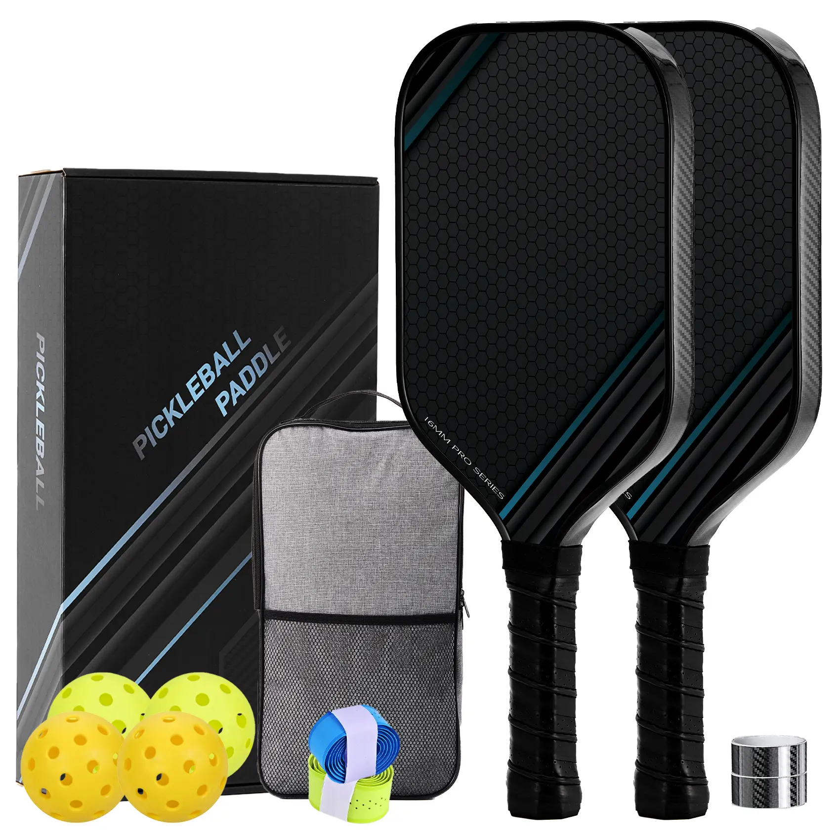 Pro Pickleball Paddles Set of 2, Honeycomb Design Professional Pickle Ball Rackets, 2 Pack Pickleball Gifts for Women、Man、Beginner、Pickleball Lovers