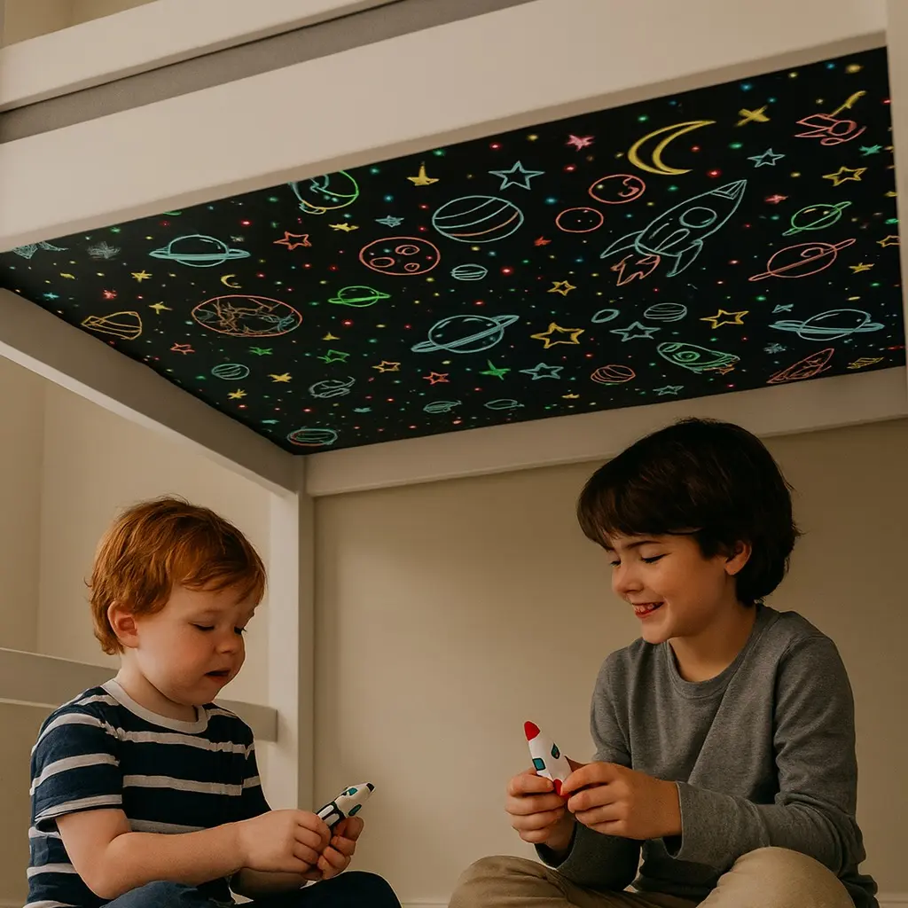 The Better Bunk- unique bunk bed accessory Fabric Upholstered Headboard