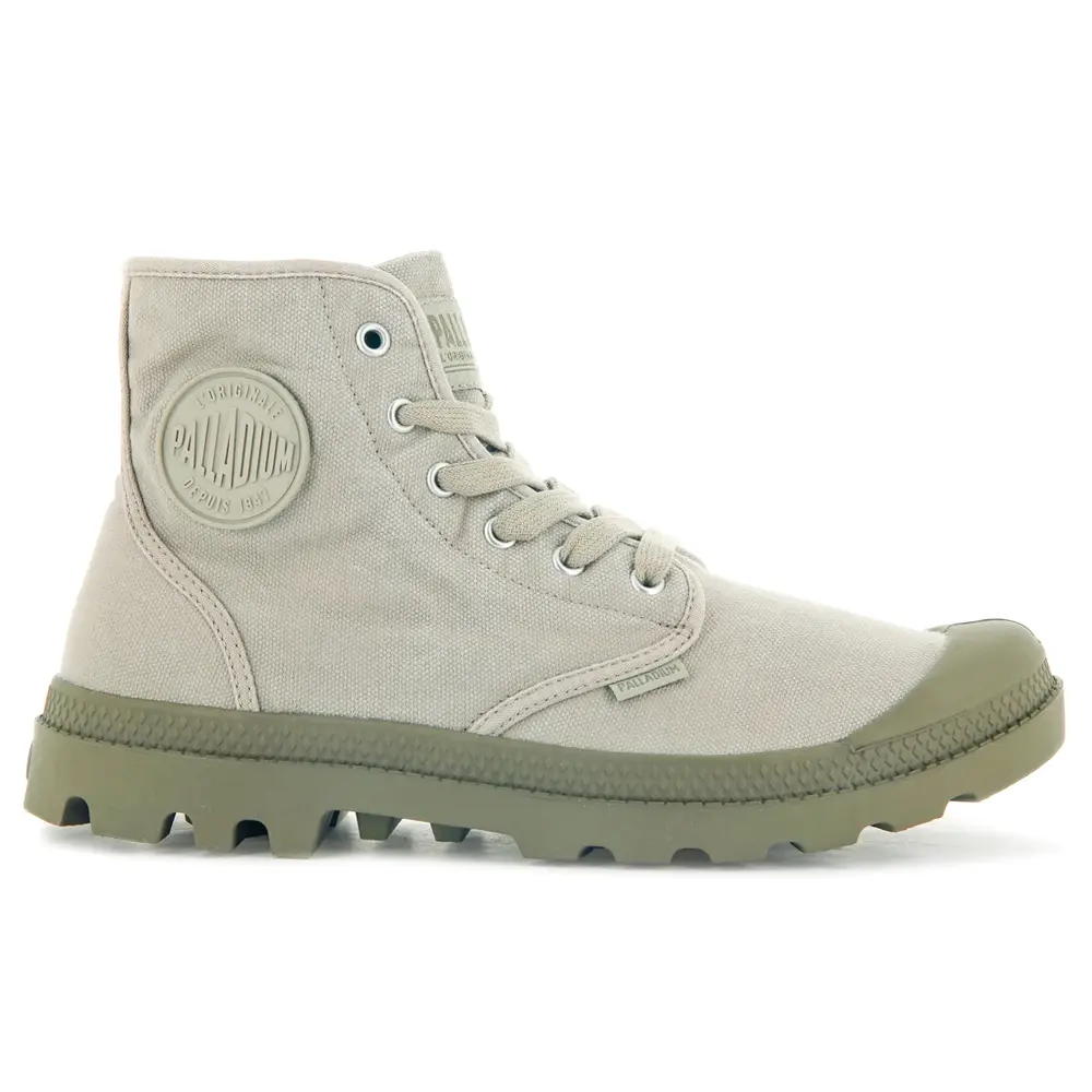 Palladium Mens Pampa Hi Round Toe Lace Up Casual Boots Ankle - Grey