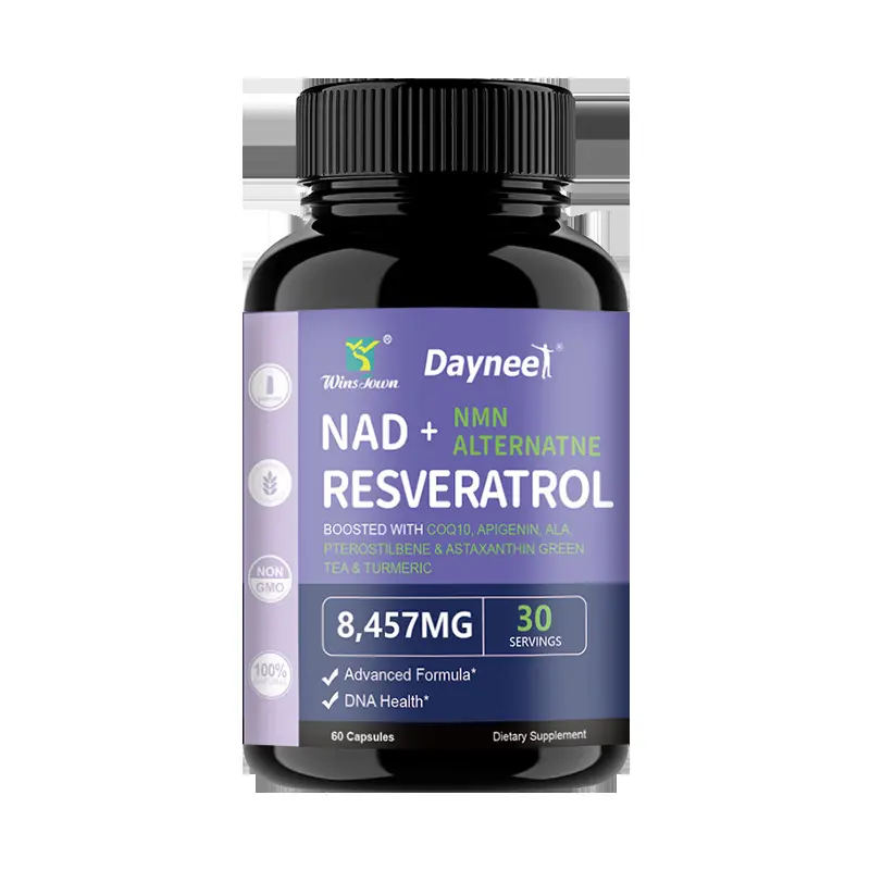 wins town NAD Resveratrol Supplement with Berberine, Quercetin, CoQ10.Anti-Aging Formula for Women & Men.Liposomal NAD Plus, NAD+ Booster, Pure Organic Vitamin,