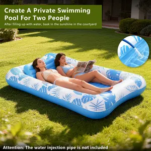 Rrtizan Inflatable Tanning Pool Lounge Float With Cup Holder, 83.5“X52.4” Extra Large Pool Floats Adult with Pillow, 4 in 1 Suntan Tub Raft Floatie, Sunbathing Bed Lounge for Water Blow Up Kids Ball Pit Party Gifts, inflatable Sofa Pool