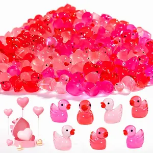 Mini Glow-In-The-Dark Duck Figurines, Valentine's Day Resin Ducks, Cute Cartoon Decorations, Home Decor, Romantic Gift for Mother's Day