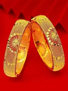 2pcs Luxury Gift for Her: Golden Peacock Fan Cuff Bracelet, Hollow Carved Vintage Wide Bangle, Birthday Anniversary Jewelry, Fashionable Jewelry All Season Wear