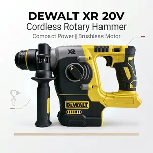 DEWALT DCH273B 20V MAX XR SDS Plus Brushless Rotary Hammer | Bare Tool Concrete Drill for Anchors & Concretes Reinforcement | 2.1 Joules Impact Energy, 0–4600 RPM, with SHOCKS Vibration Control