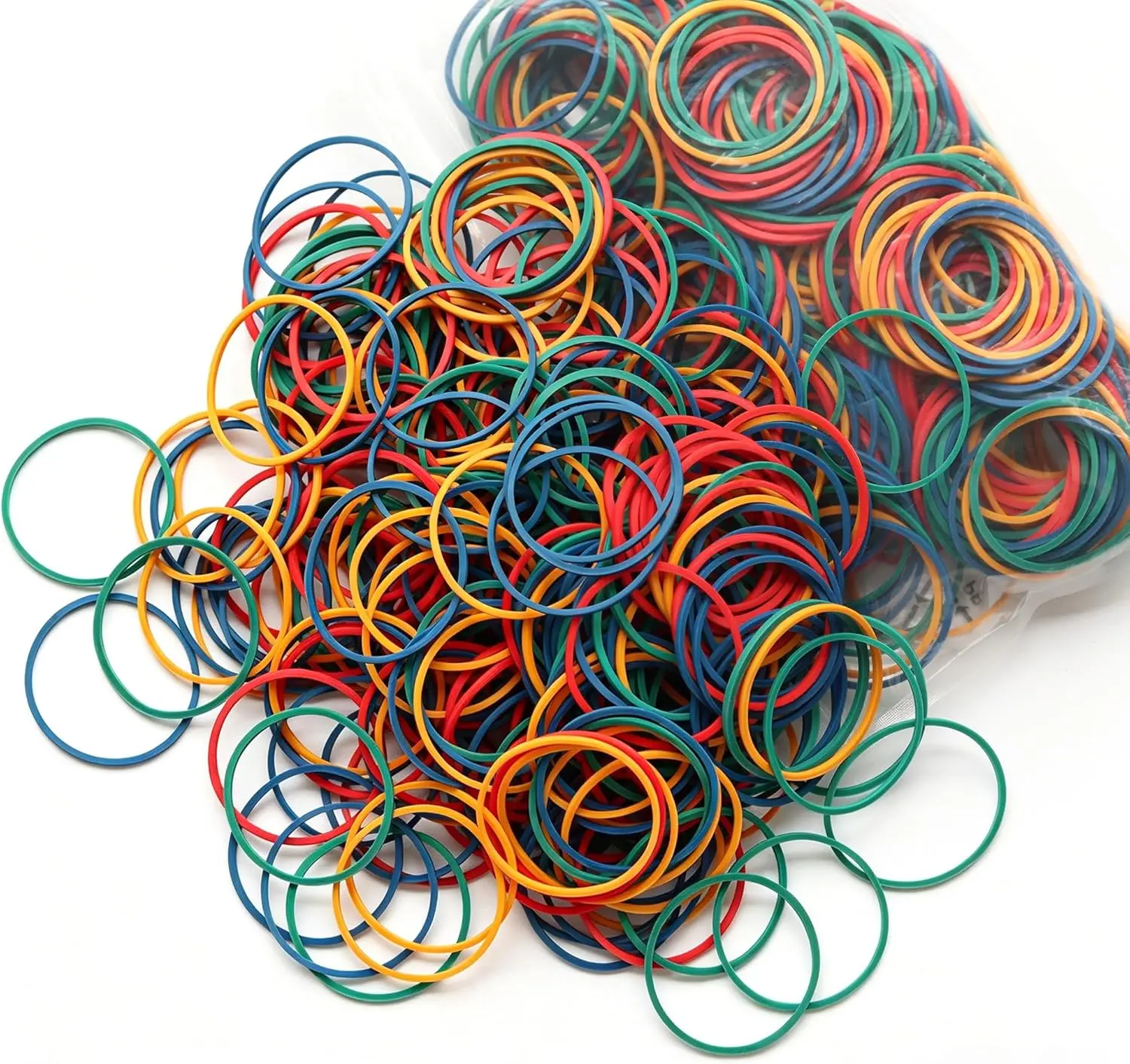 200 Pcs Boxed Colorful Rubber Bands - Fashion & Hair Accessories, Office Supplies for Bracelets, Money Bundling (Rubberband)