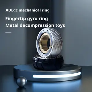ADEdc Mechanical Ring Gen 2 - Metal Fidget Spinner Ring for Adults, Smooth-Spinning Fingertip Toy, Perfect Stress Relief Gadget for Office Breaks, Indoor Leisure & Daily Fidgeting, Durable Metal Craft, Portable Anxiety Buster to Boost Focus Anywhere Colla