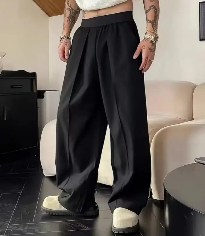 freeship Men’s long with an elastic waistband and pockets—casual, comfortable streetwear fashion in black;  jogger/track  for home and outdoor use, suitable for all seasons. men workout gym fitness Casual Loose-Fit Drawstring Pants slacks