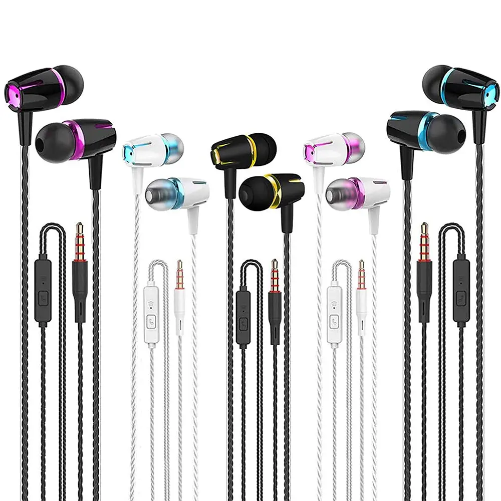 Wired Earphones with Mic 3.5mm – Kamon 5 Pack Stereo Headphones Wired Earphones with Mic 3.5mm – Kamon 5 Pack Stereo Headphones