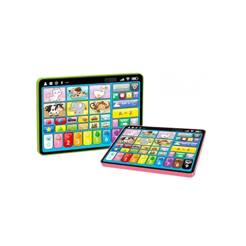 Christmas Gift Educational Trilingual Learning Toy Tablet with Built-in Music & Sound Effects STEM Montessori Language & Music Therapy Toy for Boys Girls Infants Toddlers Ages 1 2 3
