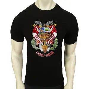 NWT  Peru Coat Of Arms Shield Inka Peruvian Patriotic Men's Short Sleeve T-Shirt