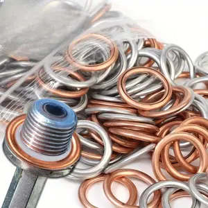 Drain gasket for the car engine oil pan, drain bolt gasket, oil drain plug gasket, replaceable parts, suitable for Volkswagen and for Audi models.
