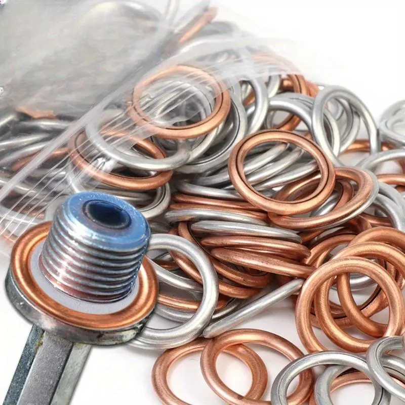 Drain gasket for the car engine oil pan, Automotive drain bolt gasket, oil drain plug gasket, replaceable parts, suitable for Volkswagen and for Audi models.