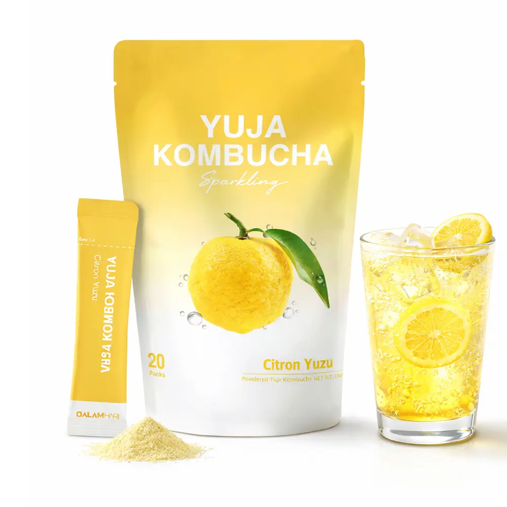 DALAMHARI Super Kombucha Yuja 20T | Yuzu Flavored Powdered Kombucha