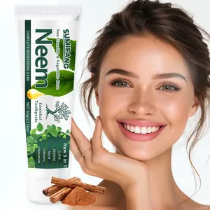 Fluoride-Free Toothpaste, 5-In-1 Herbal Extracts, Contains Clove, Turmeric, Cinnamon, Relieves Gum Discomfort, Fresh Breath, Whitening, 60g