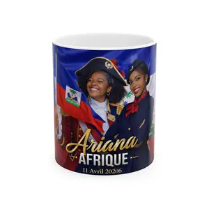 Ariana Afrique Portrait Mug | Haitian Flag Ceramic Mug