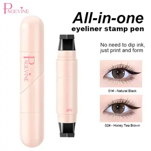 Rotating Eyeliner Stamp Pen, 1 Count — Dual-Head Wing Stamp Pen, Waterproof Quick-Dry Smudge-Proof Long-Lasting Eye Liner for Easy Cat-Eye Wings.