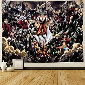Gift Colorful Bedroom 40*30 Inch TapestryJapanese Anime Poster Tapestry - Full Family Heroes 1 Piece Decorative Set Large Wall Art Background, Birthday Decoration, Merchandise, Gifts