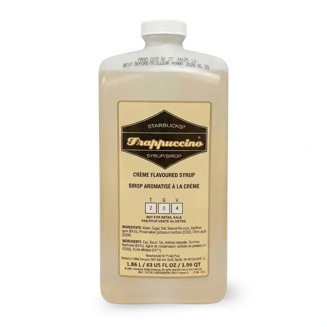 Starbucks Frappuccino Creme Syrup 1.86 L (63 fl oz / 1.96 qt)