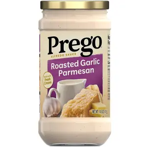 Frozen Alfredo Pasta Sauce - Roasted Garlic, Parmesan Cheese Infused, 14.5 oz Jar