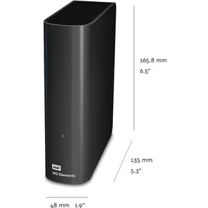 Western WD Elements WDBWLG0080HBK 8 TB Desktop Hard Drive - External - Black