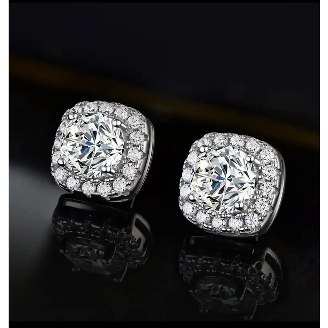 【Must be】S925 Silver Premium Round Moissanite StudEarrings -New Drop, Only 1CT OptionFan/Green/Purple/Black/Blue/Colorful Styles ElegantTimeless Earrings Gift for Men & Women  GenuineAuthenticity Certificate dealsforyoudays Gift