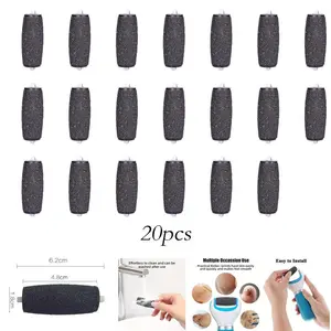 20PCS Coarse Replacement Roller Heads That Are Compatible with Amope Pedi Refills for Electronic Foot Files, Designed for Repeated Use in Removing Tough And Hard Skin summervibes