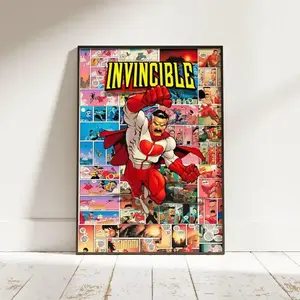 [Unframe] Invincible Poster, Superhero Wall Art, Comic Book Decor, Omni-Man Artwork, Anime Hero Print, Sci-Fi Home Decor