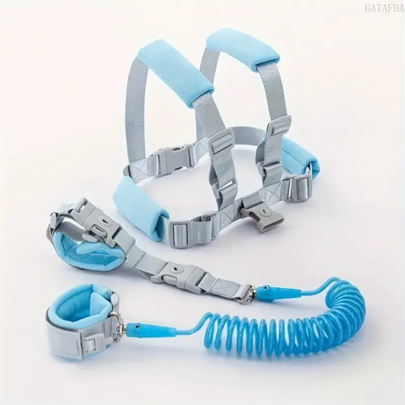 Unisex Dual-Use Anti-Loss Wristband with Retractable Spring-Coil Safety Leash, Adjustable Safety Harness Kit, Durable Outdoor Essential for Kids, Perfect for Outdoor Outings