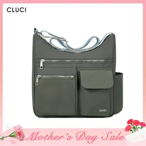 [Mother's Day Gift Collection] CLUCI Waterproof Nylon Travel Essentials Crossbody Bags For Women Trendy Fashion Lightweight Shoulder Bag REID Purse For Ladies 12.9 Inch iPad Pro Gift Accessory purses crossbody bags outing bag