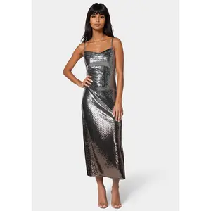Ombre Sequin Maxi Slip Dress
