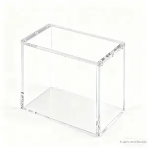 High-Quality Acrylic Display Case, Durable Transparent Storage Box, Trade Card Box, Magnetic Closure Design, Ideal for Trading Cards & Collectibles