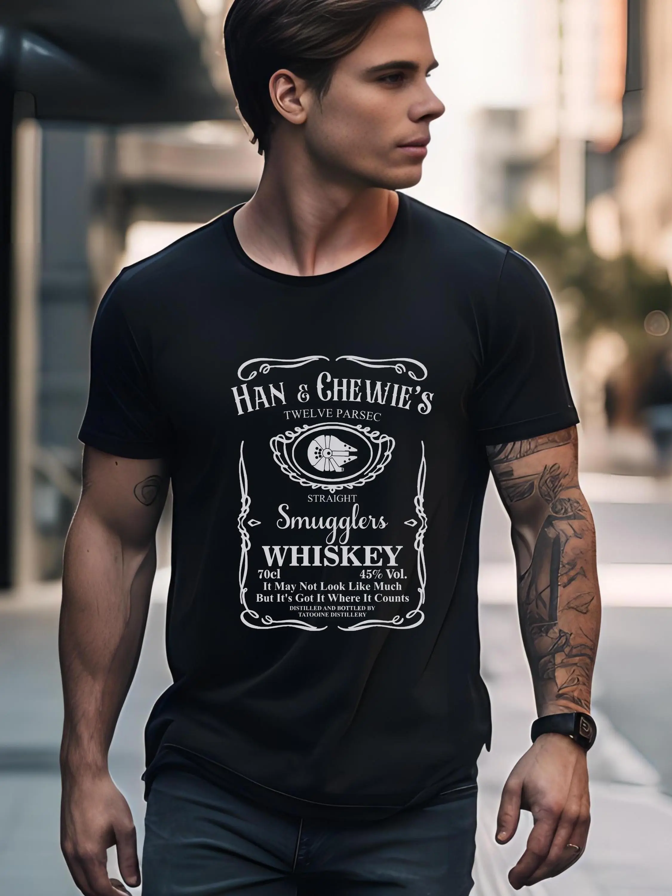 Han & Chewie's Whiskey Twelve Parsec Chewbacca Shirt, Retro Galaxy's Edge Tee, Vacation Shirts for Men, Boyfriend Gifts