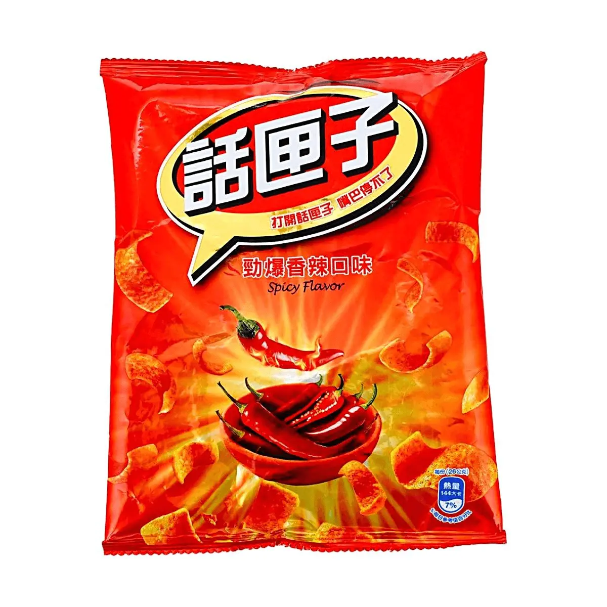 HXZ Taiwan Spicy Corn Chips - Big Wave Multi-Grain Crisps, 52g - Extra Hot & Crunchy Snack